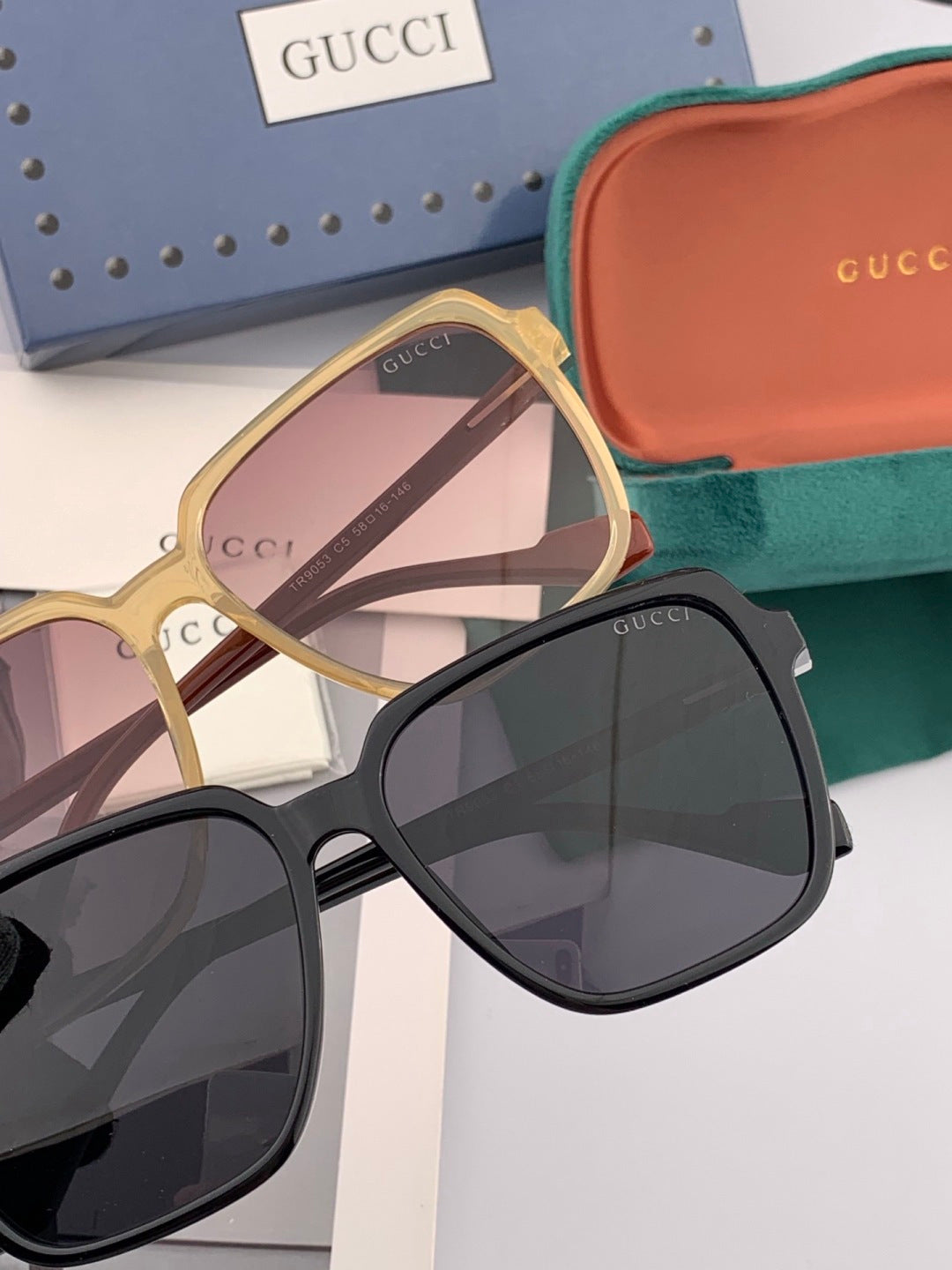 Gucci G3905 Metal Square Black Lens Sunglasses for Men & Women - 934083 - detail image 5