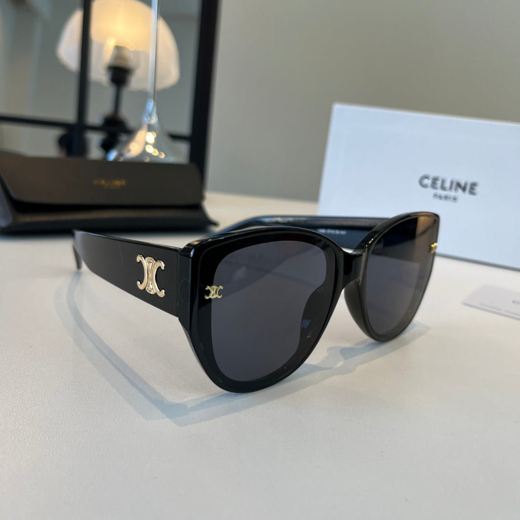 Celine Fashion Black Lens Sunglasses for Men & Women - 371995