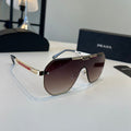 Prada Polarized Fashion Silver Lens Sunglasses for Men - 487155