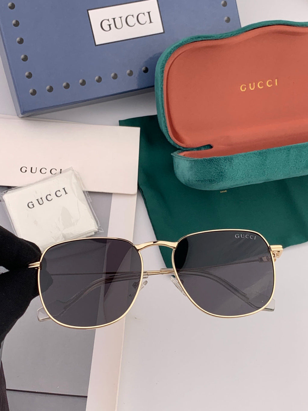 Gucci G6162 Polarized Oversized Black Lens Sunglasses for Men & Women - 997618 - detail image 2