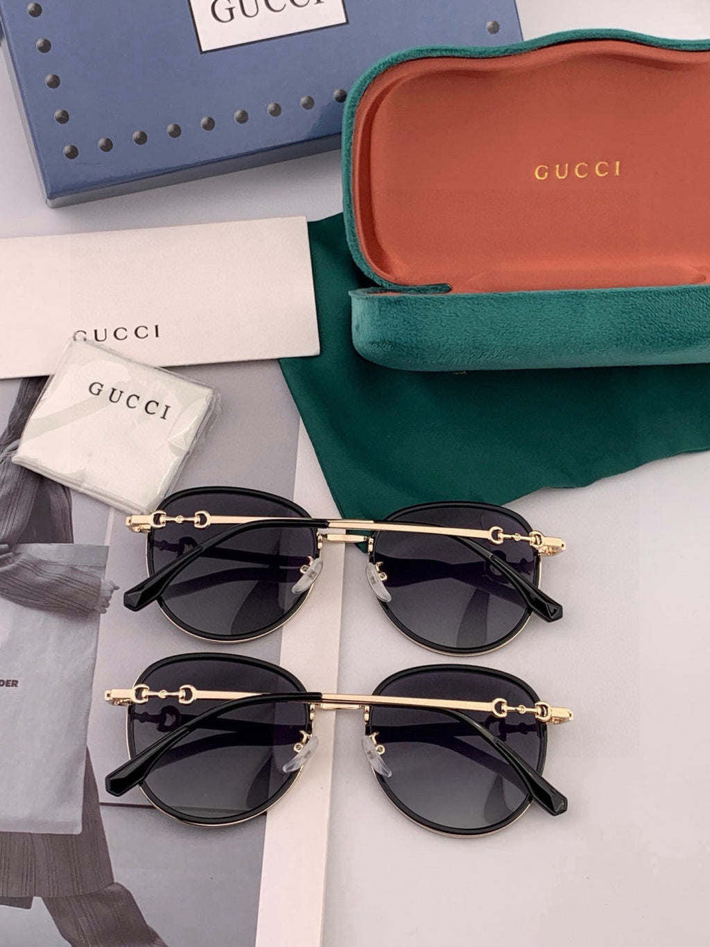 Gucci G2211 Round Red Lens Sunglasses for Men & Women - 997612 - detail image 5
