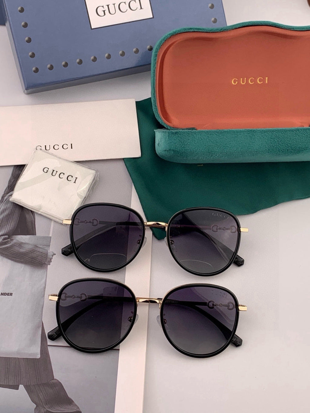 Gucci G2211 Round Red Lens Sunglasses for Men & Women - 997612 - detail image 6