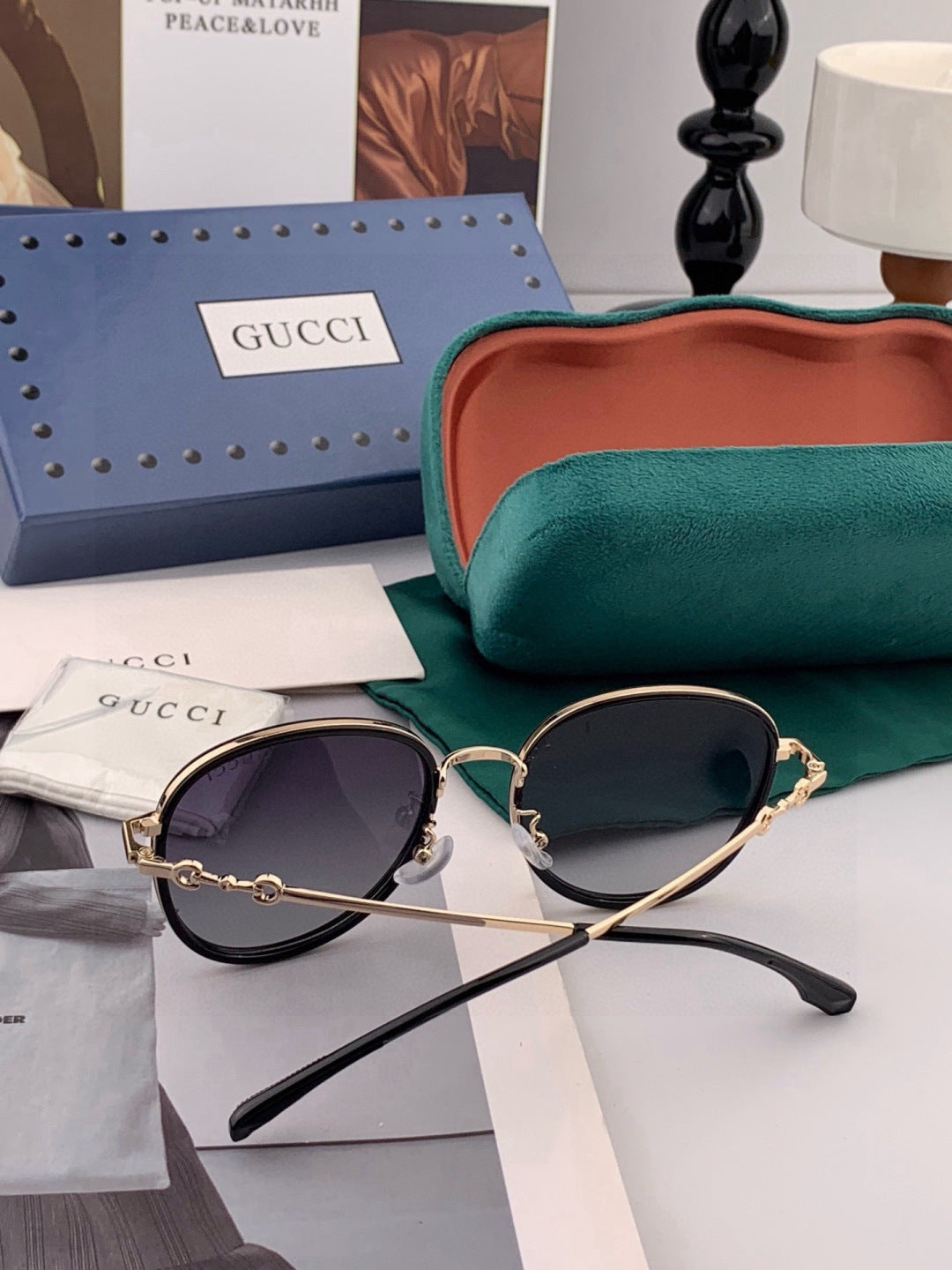 Gucci G2211 Round Red Lens Sunglasses for Men & Women - 997612 - detail image 3