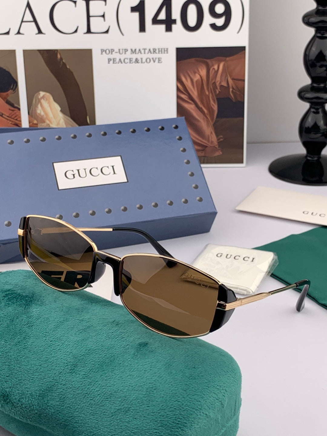 Gucci G2827 Polarized Oversized Red Lens Sunglasses for Men & Women - 997600 - detail image 5