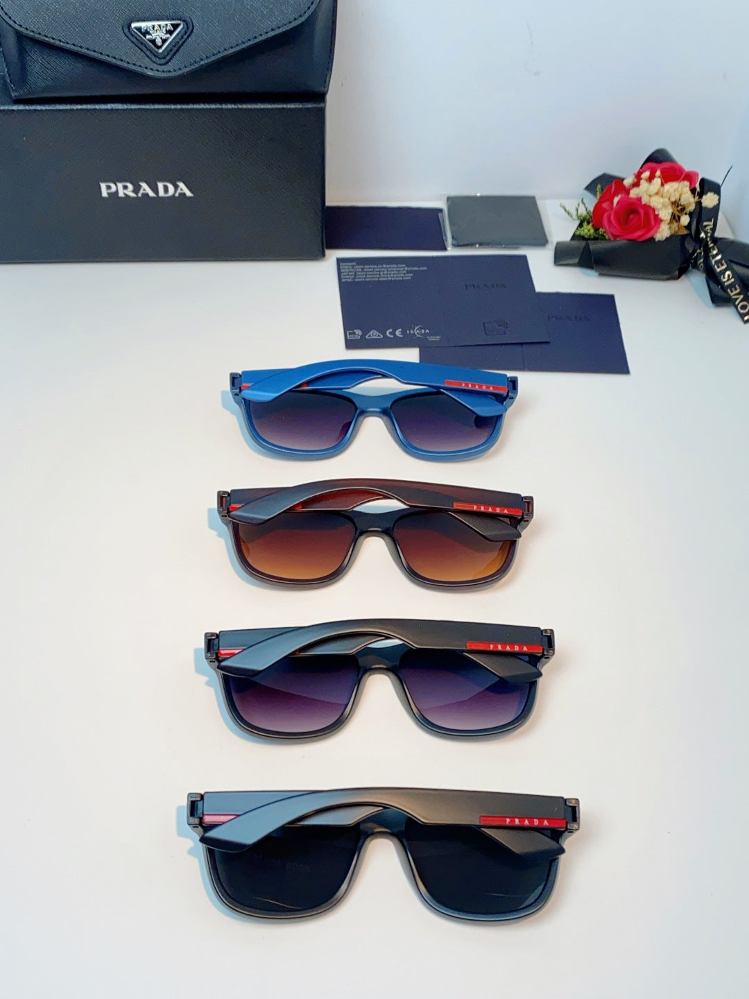 Prada Cat-Eye Red Lens Sunglasses for Men & Women - detail image 11