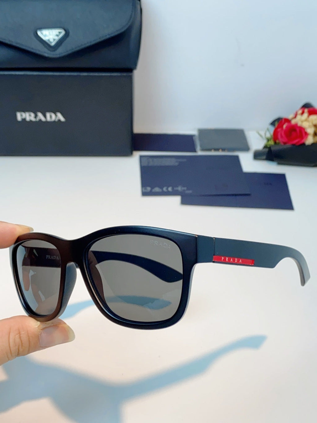 Prada Cat-Eye Gray Lens Sunglasses for Men & Women - detail image 6