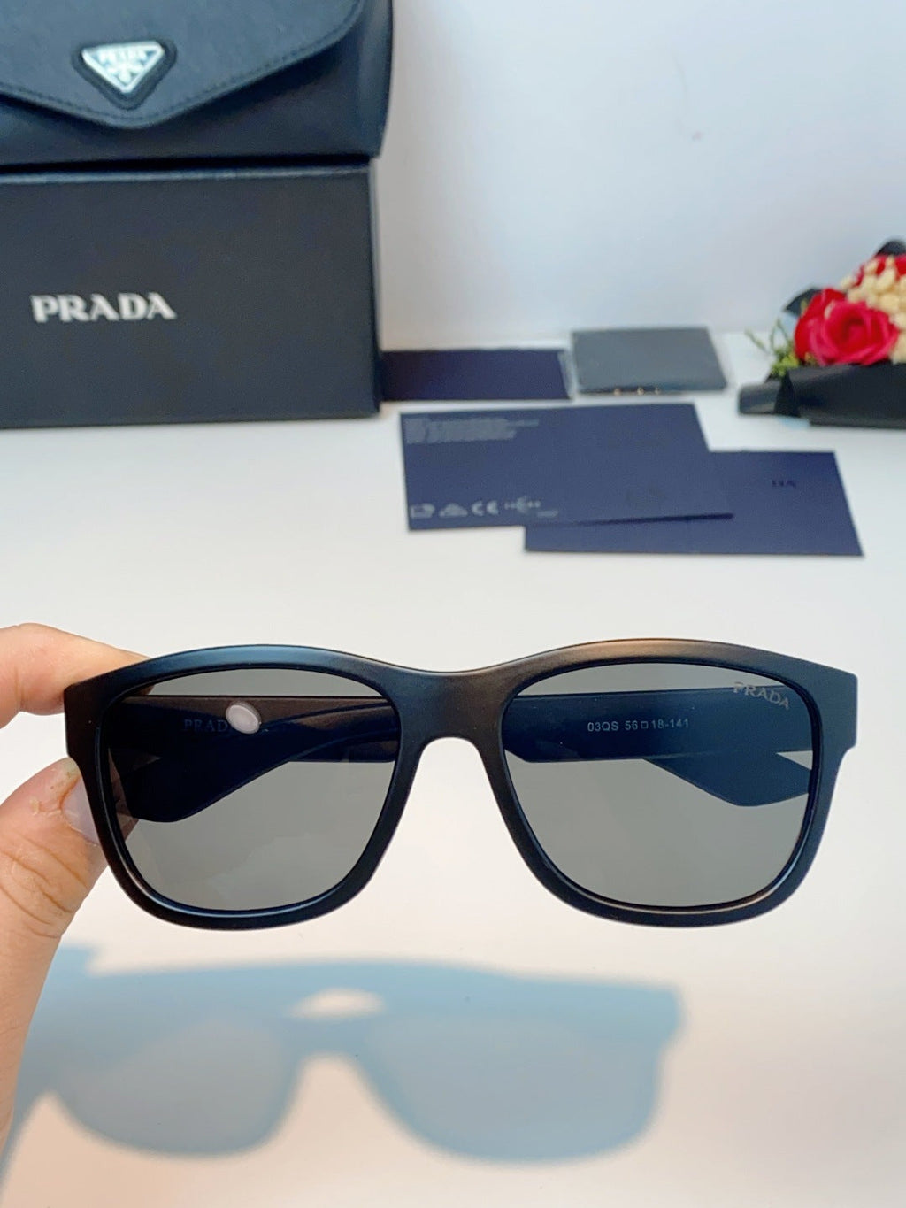Prada Cat-Eye Gray Lens Sunglasses for Men & Women - detail image 4