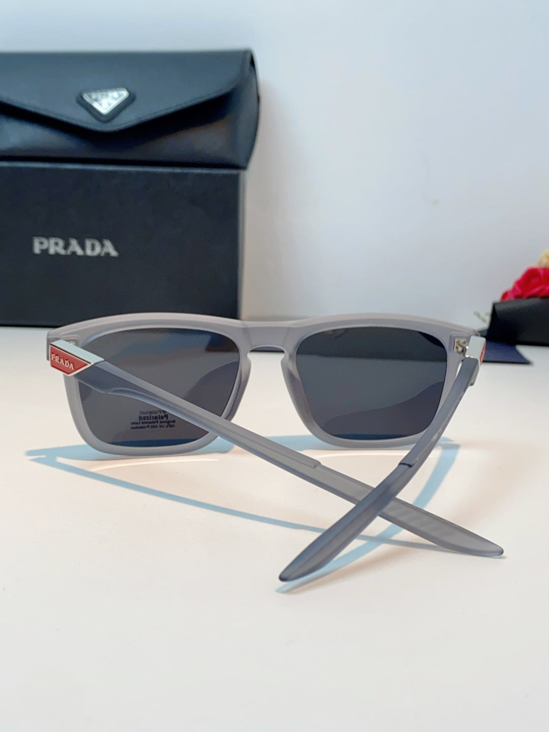 Prada Polarized Fashion Black Lens Sunglasses for Men - 487088 - detail image 3