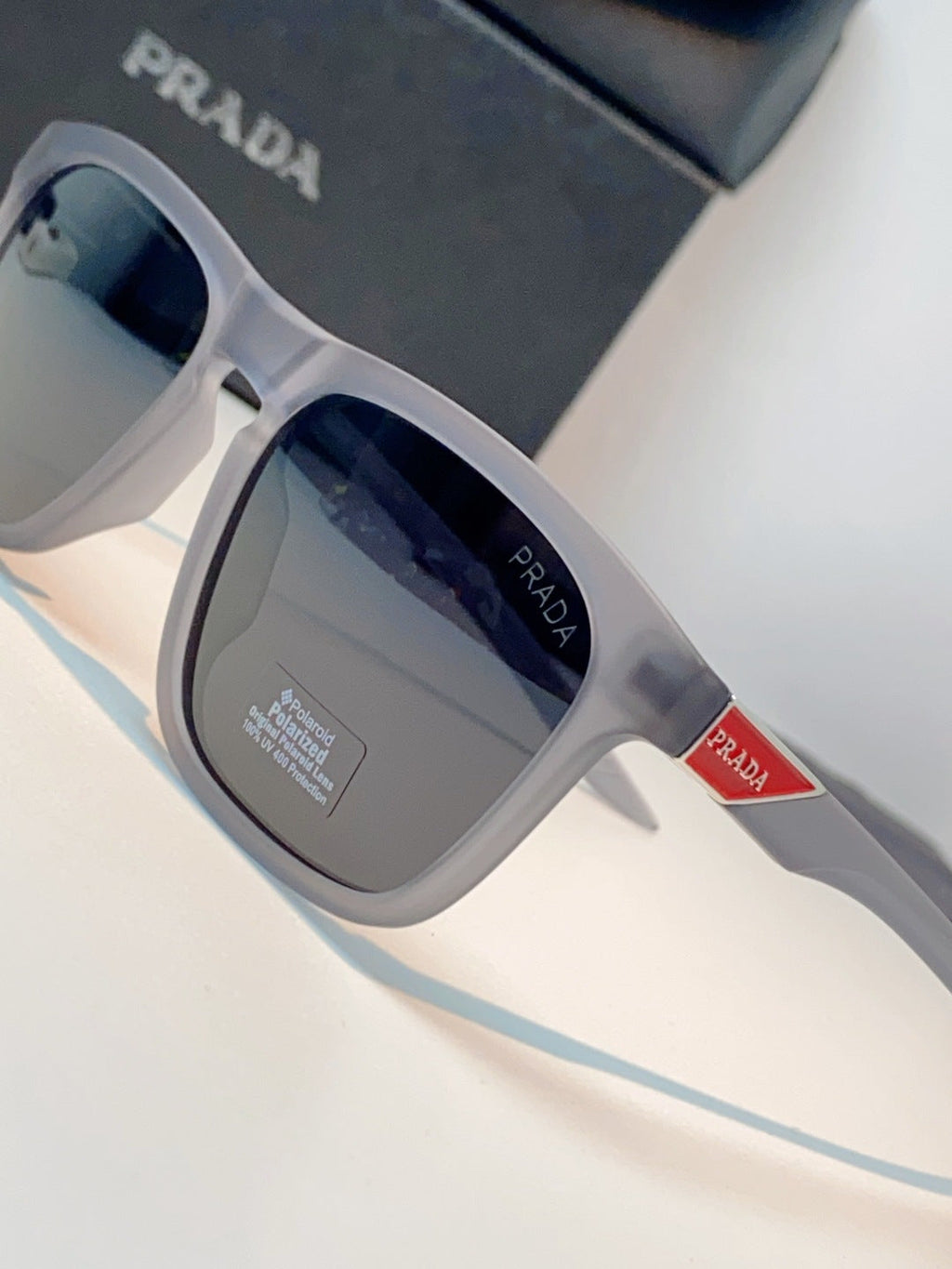 Prada Polarized Fashion Black Lens Sunglasses for Men - 487088 - detail image 7