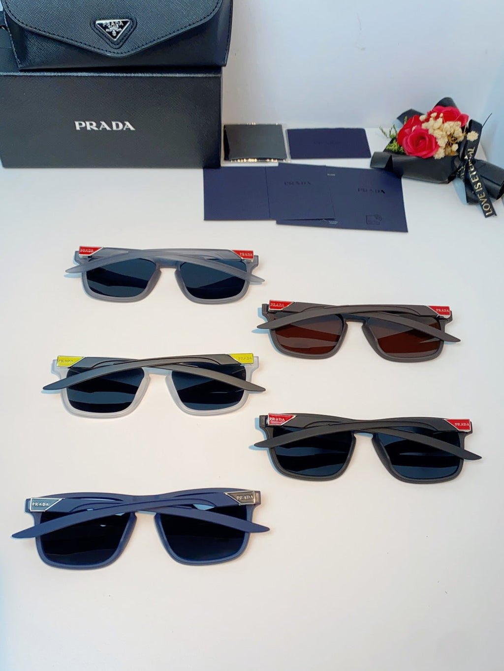 Prada Polarized Fashion Black Lens Sunglasses for Men - 487089 - detail image 11