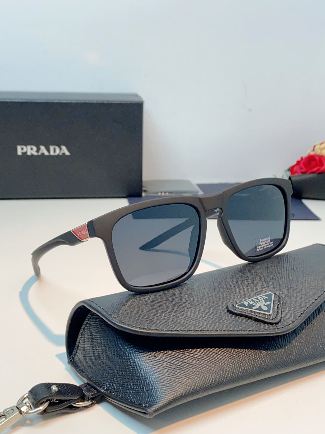 Prada Polarized Fashion Gray Lens Sunglasses for Men - 398947 - detail image 10