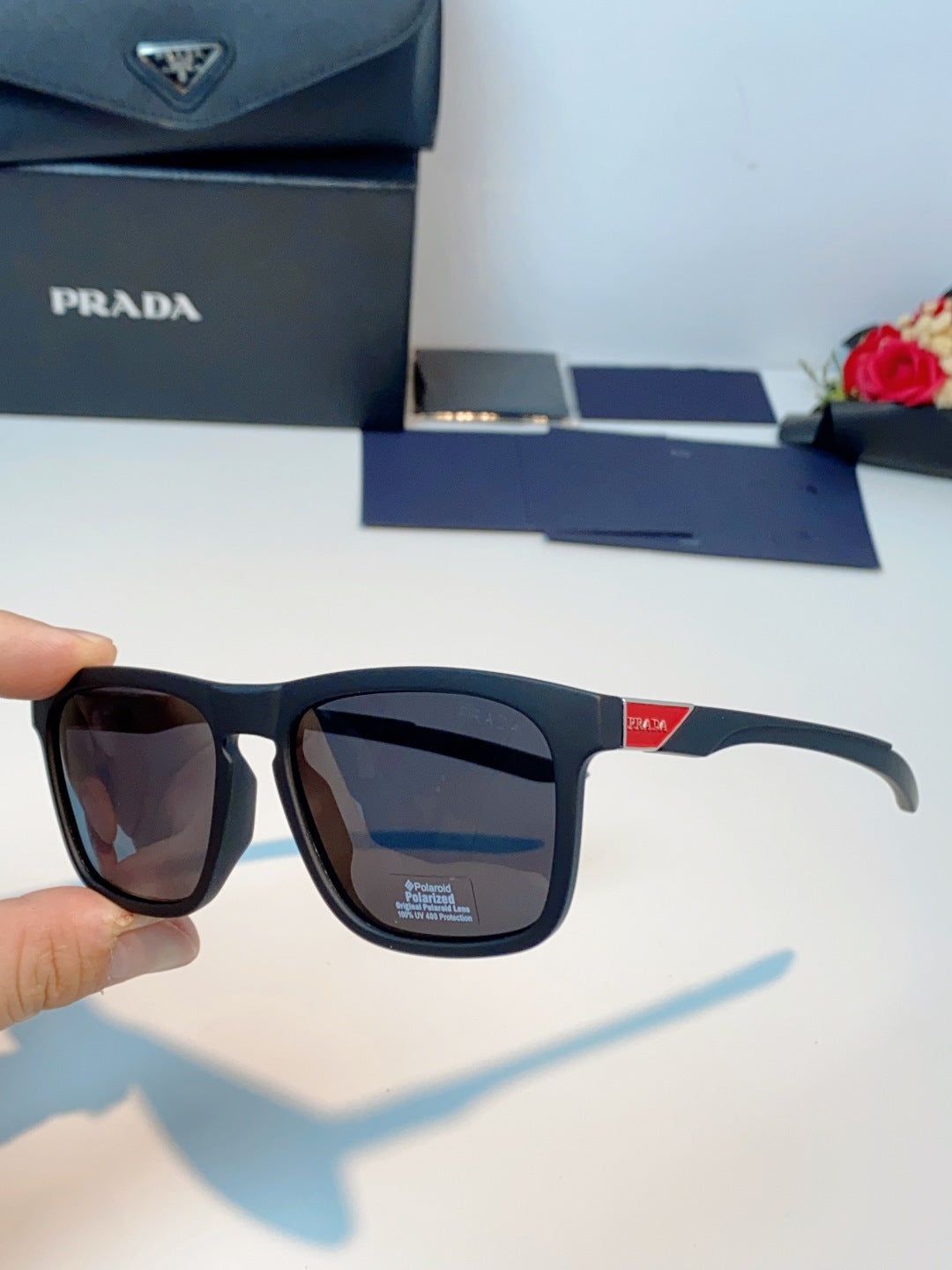 Prada Polarized Fashion Gray Lens Sunglasses for Men - 398947 - detail image 6