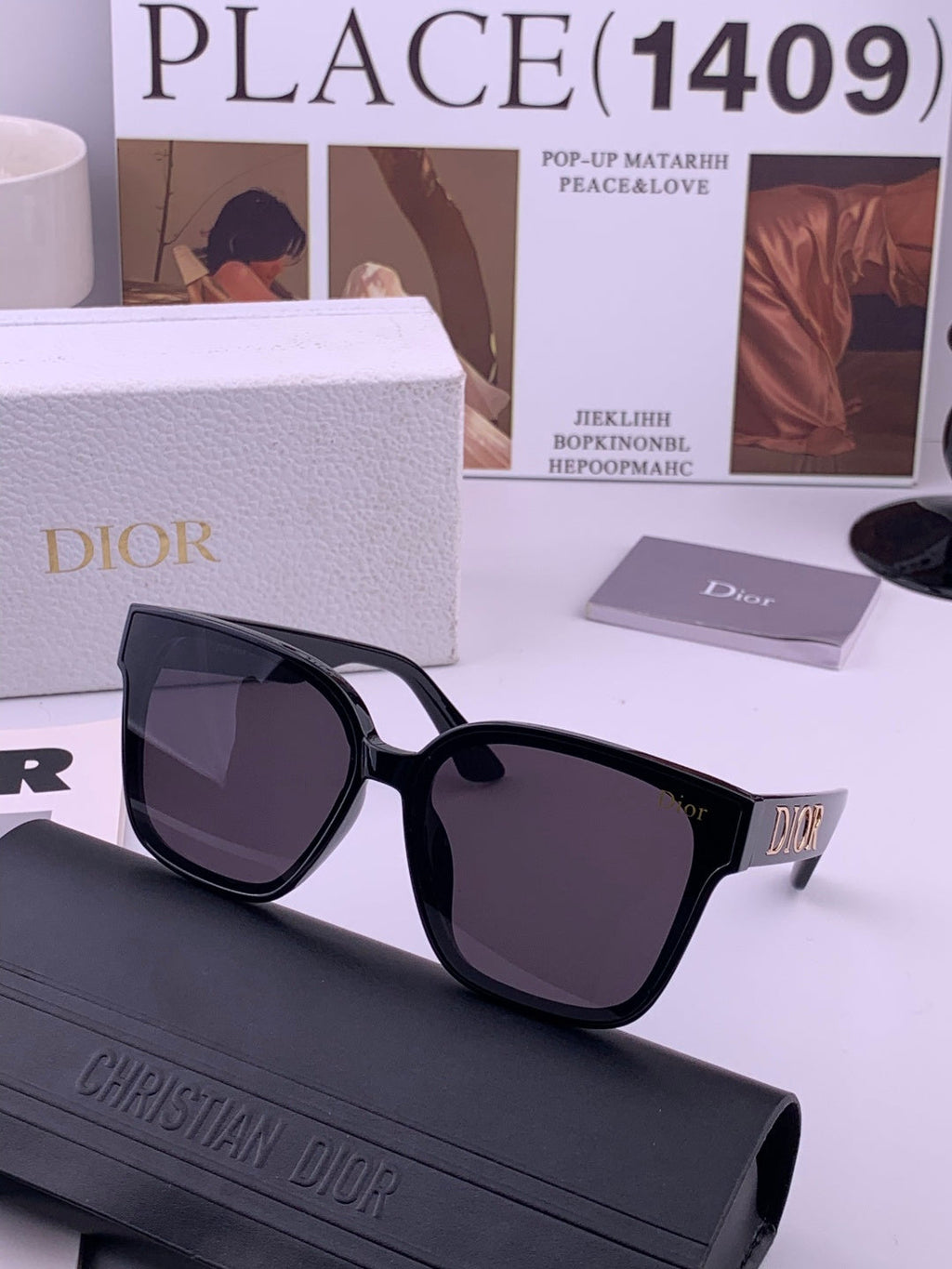 Dior D6895 Square Pink Lens Sunglasses for Men & Women - 132403 - detail image 3