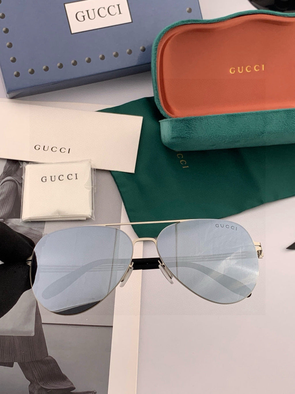 Gucci G1502 Polarized Fashion Gold Lens Sunglasses for Men & Women - 132275 - detail image 2