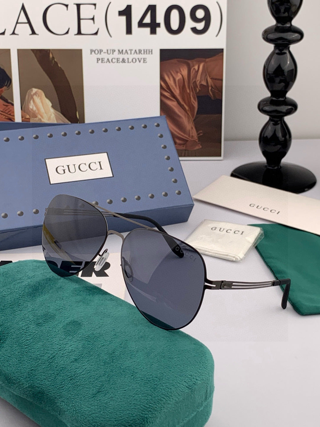 Gucci G1502 Polarized Fashion Gold Lens Sunglasses for Men & Women - 132275 - detail image 4