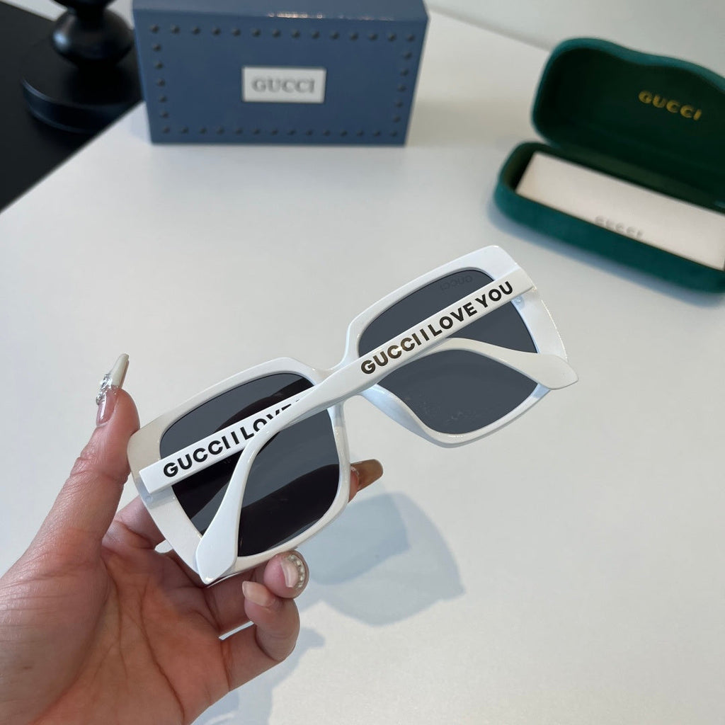 Gucci Oversized Silver Lens Sunglasses for Men & Women - 132239 - detail image 7