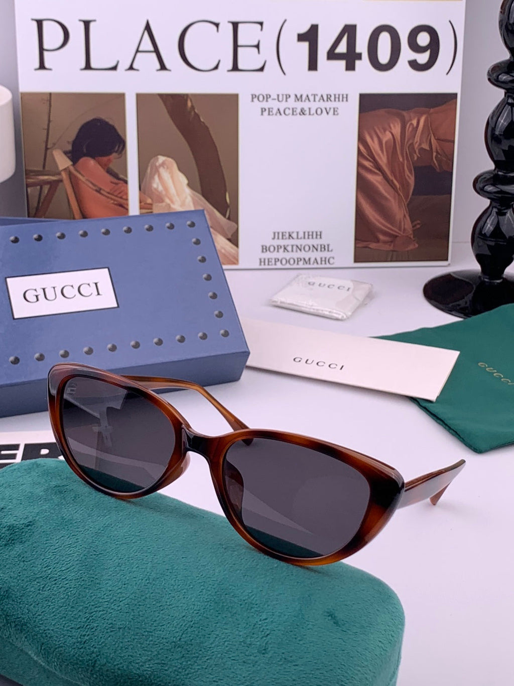 Gucci G3820 Polarized Square Black Lens Sunglasses for Men & Women - 132297 - detail image 4
