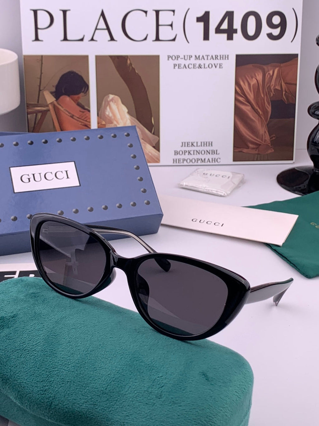 Gucci G3820 Polarized Square Black Lens Sunglasses for Men & Women - 132297 - detail image 3