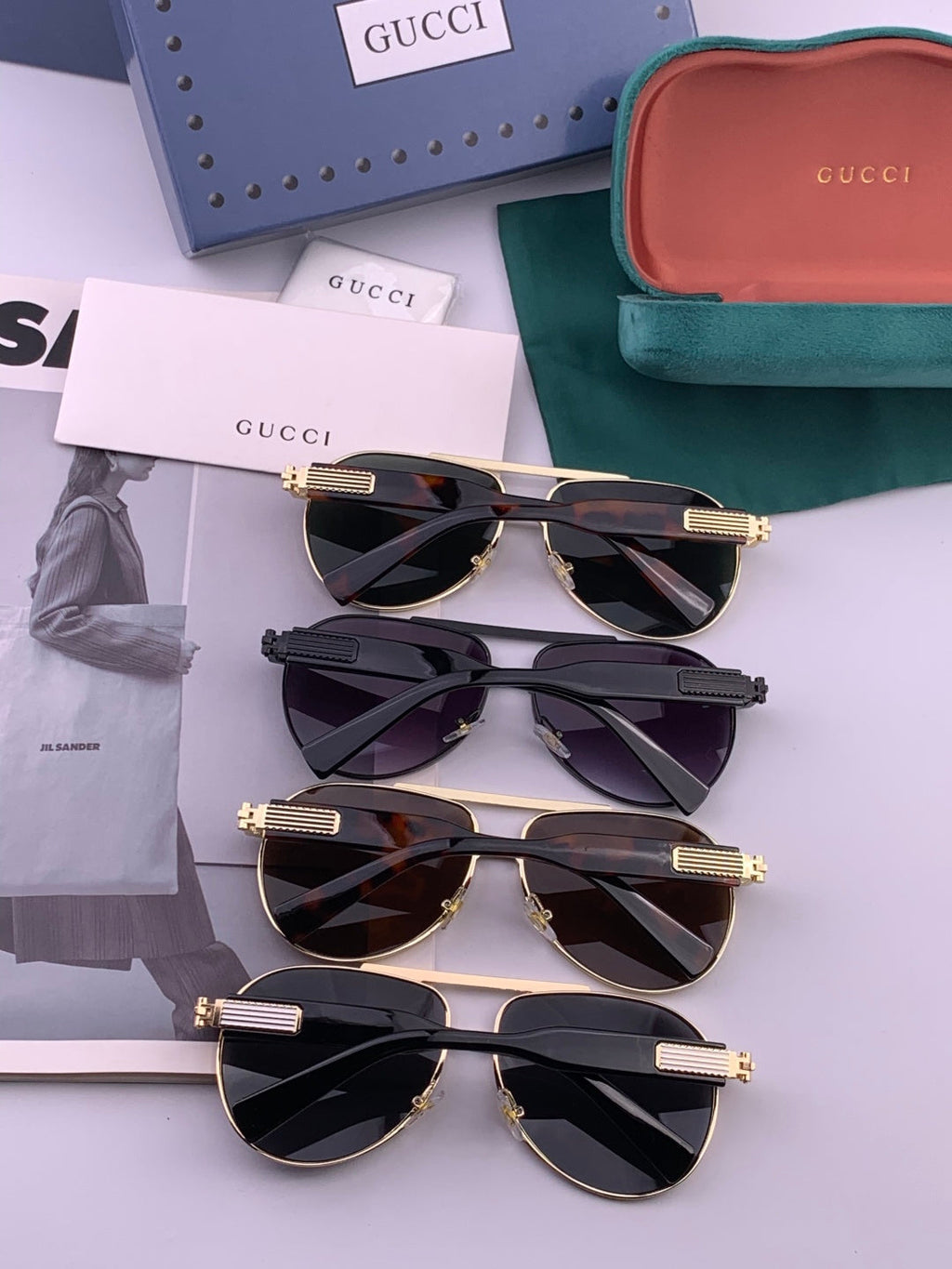 Gucci G08893 Aviator Black Lens Sunglasses for Men & Women - 132301 - detail image 6