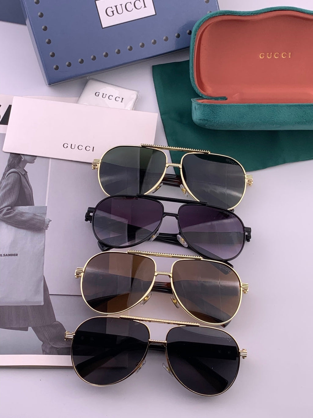 Gucci G08893 Aviator Black Lens Sunglasses for Men & Women - 132302 - detail image 6