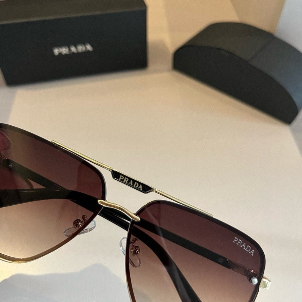 Prada Polarized Fashion Gold Lens Sunglasses for Men - 487159 - detail image 6