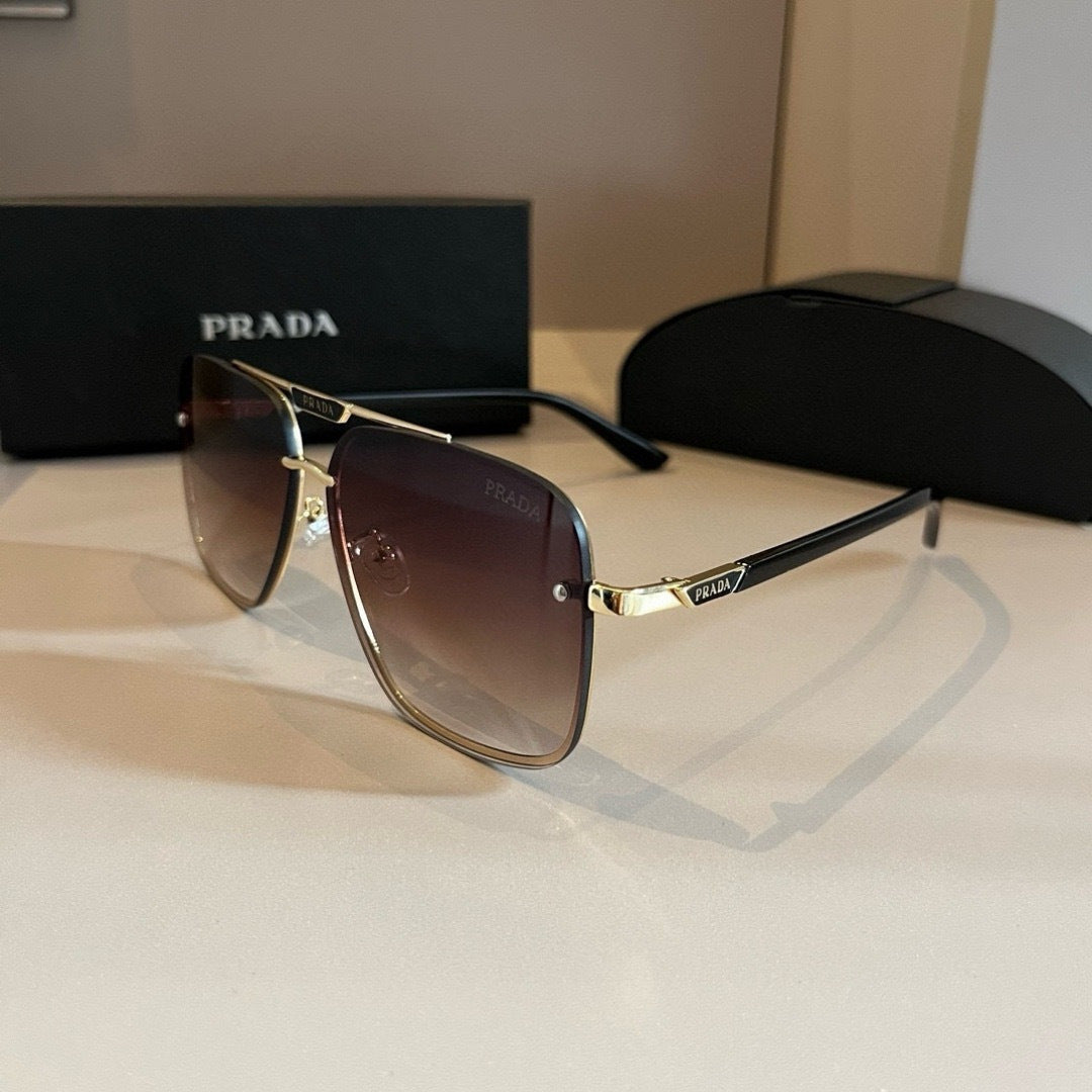 Prada Polarized Fashion Gold Lens Sunglasses for Men - 487159 - detail image 2
