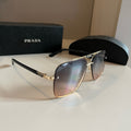 Prada Polarized Fashion Silver Lens Sunglasses for Men