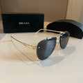 Prada Polarized Fashion Gold Lens Sunglasses for Men - 487162