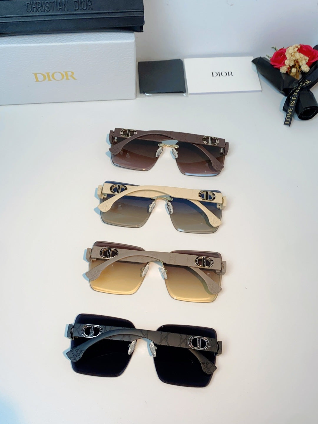Dior Lightweight Rimless Gray Lens Sunglasses for Men & Women - detail image 11