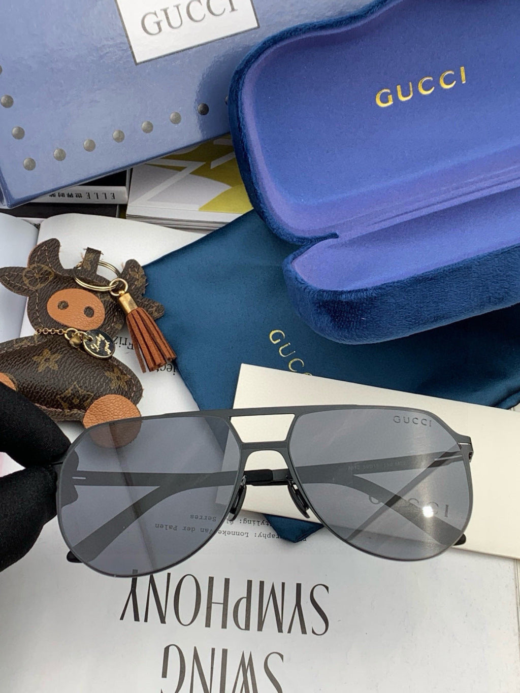 Gucci G2731 Polarized Fashion Gold Lens Sunglasses for Men & Women - 158208 - detail image 3