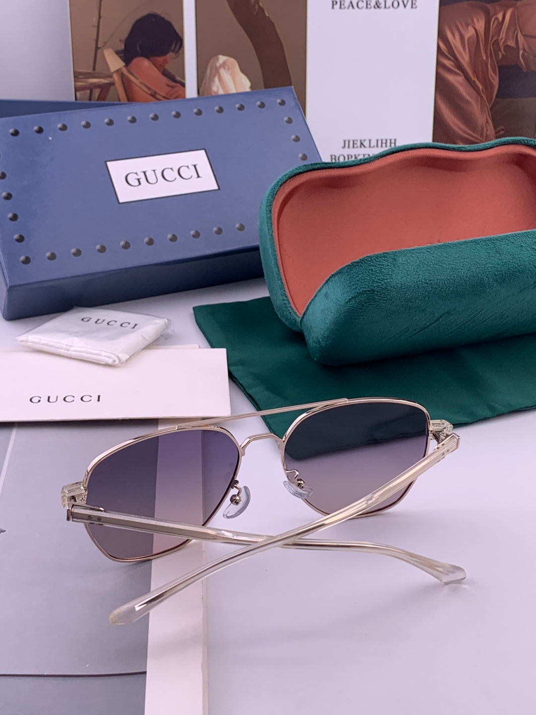 Gucci G9325 Polarized Aviator Black Lens Sunglasses for Men & Women - 158210 - detail image 5