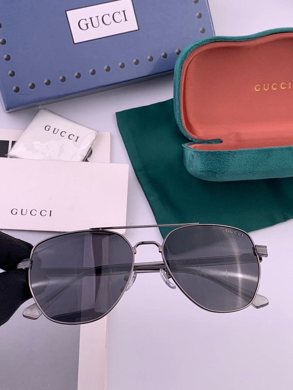 Gucci G9325 Polarized Aviator Black Lens Sunglasses for Men & Women - 158211 - detail image 2