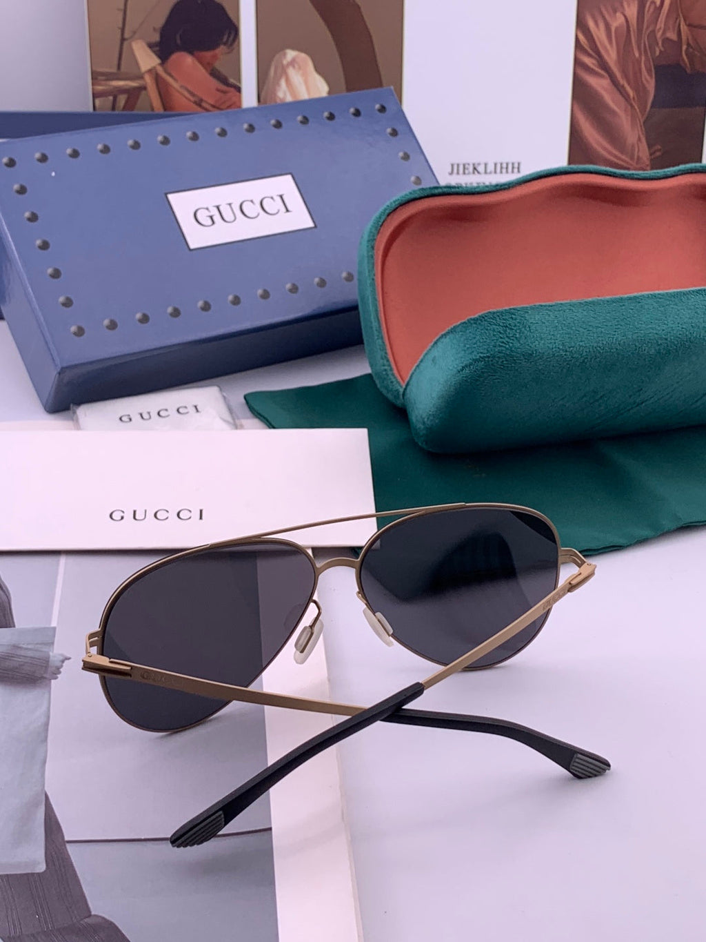 Gucci G1514 Fashion Black Lens Sunglasses for Men & Women - detail image 7