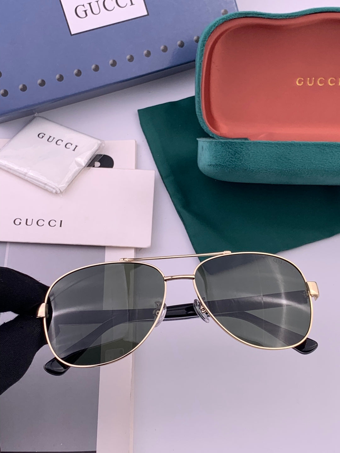 Gucci G3880 Polarized Aviator Black Lens Sunglasses for Men & Women - 158247