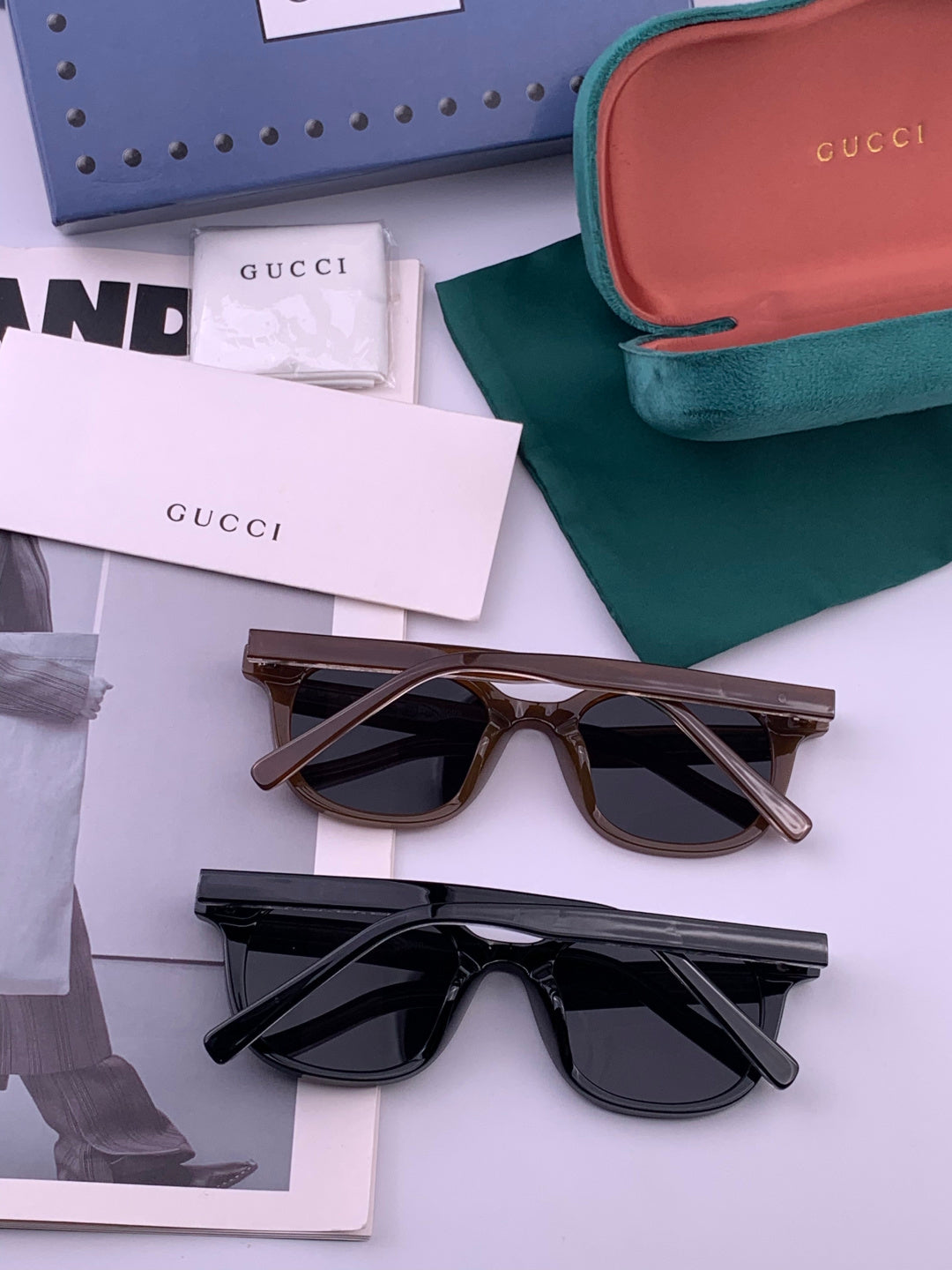 Gucci G5990 Polarized Square Gold Lens Sunglasses for Men & Women - 158270 - detail image 6