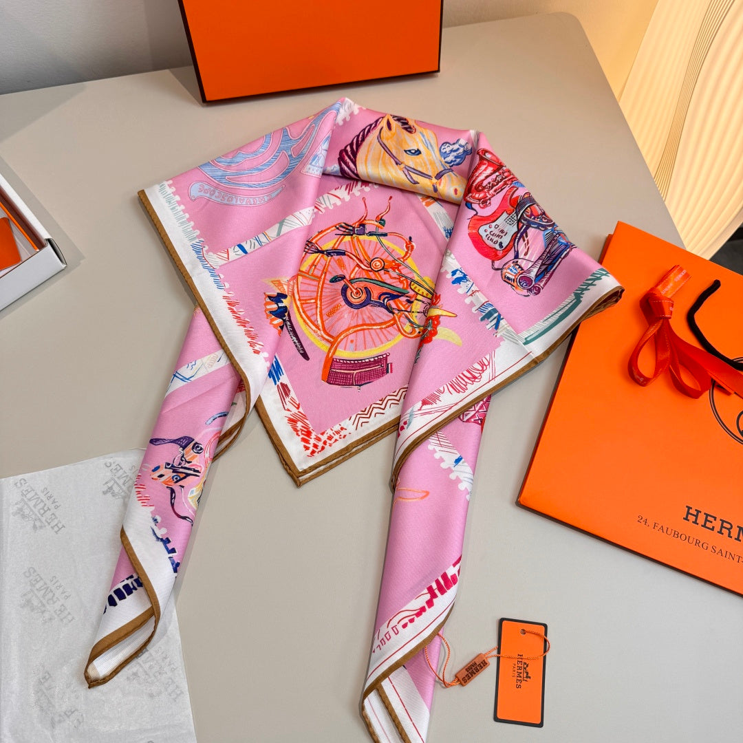 Hermès 90X90CM Fashion Pink Lens Sunglasses for Men & Women - 399433 - detail image 3