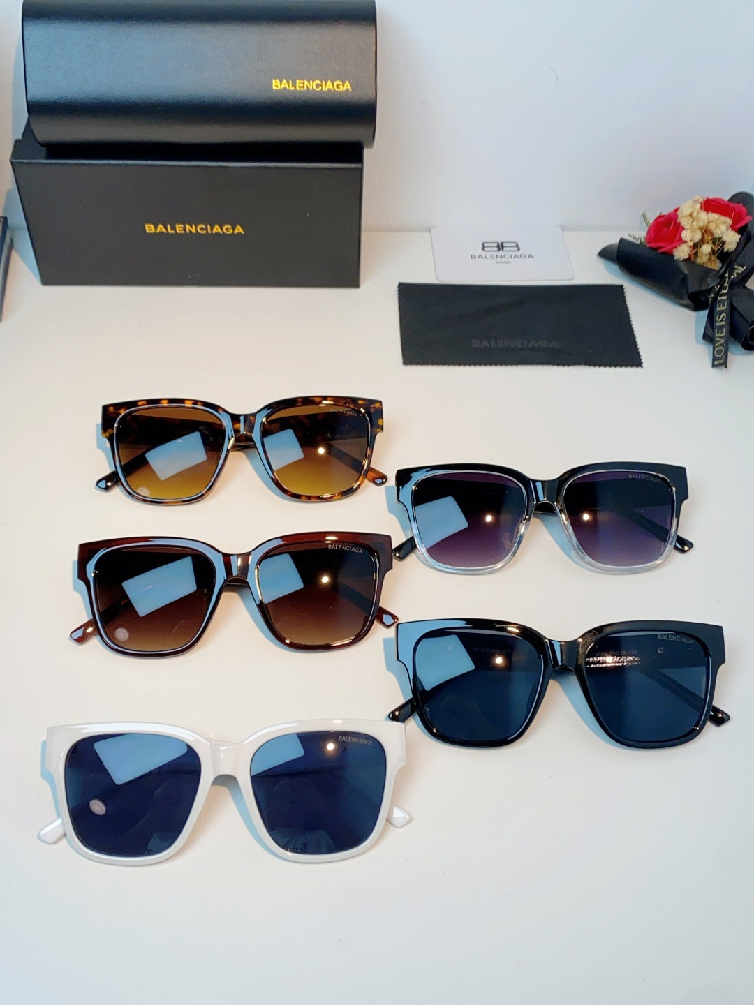 Balenciaga Fashion Red Lens Sunglasses for Men & Women - 358653 - detail image 12