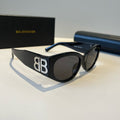 Balenciaga Rectangular Black Lens Sunglasses for Men & Women - 416089