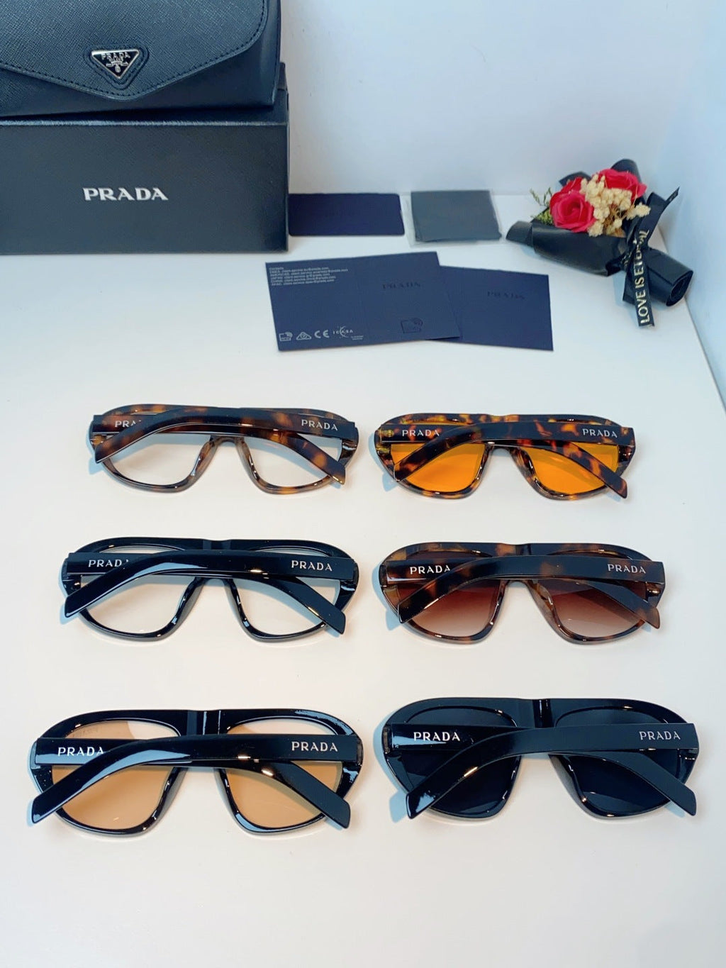Prada Aviator Red Lens Sunglasses for Men & Women - detail image 11