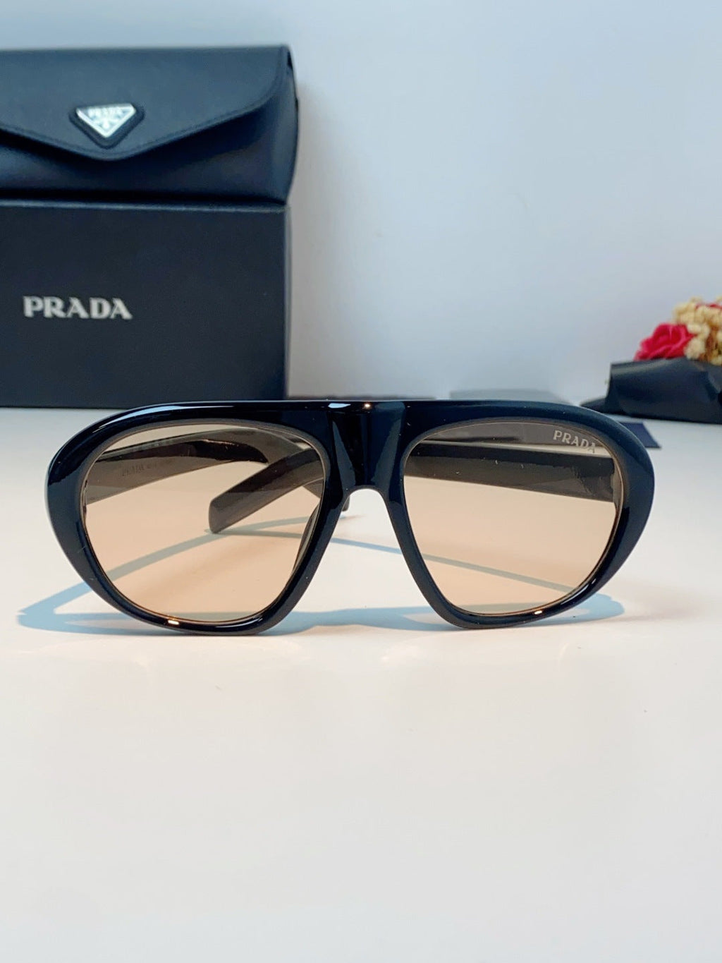 Prada Aviator Gold Lens Sunglasses for Men & Women - detail image 2