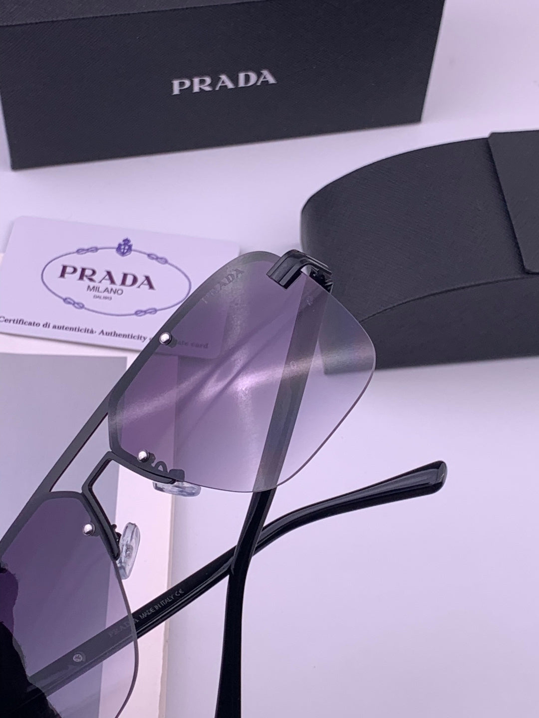 Prada Fashion Blue Lens Sunglasses for Men - 415695 - detail image 6