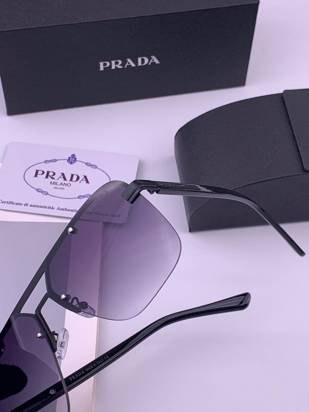 Prada Fashion Blue Lens Sunglasses for Men - 415695 - detail image 3