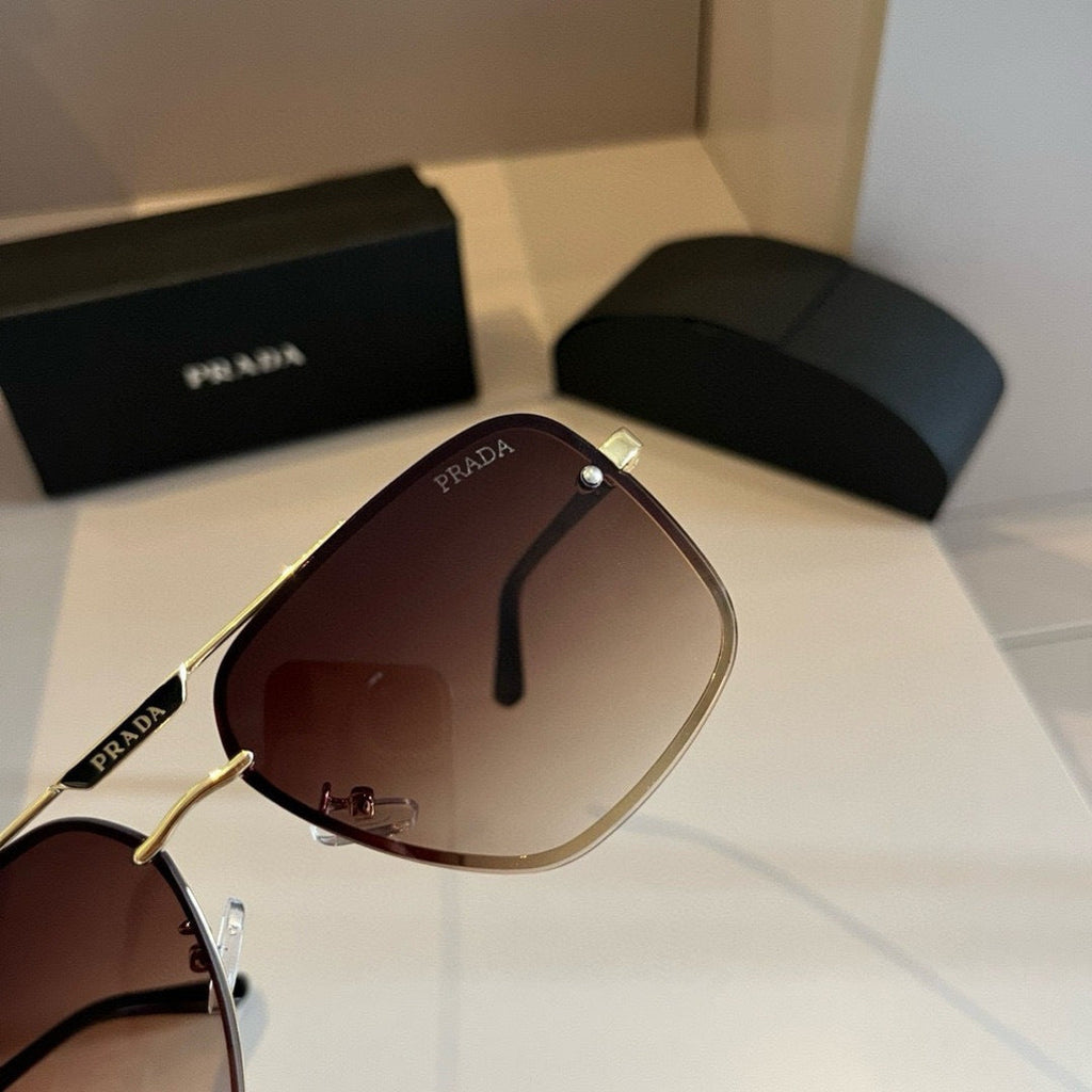 Prada Polarized Fashion Gold Lens Sunglasses for Men - 487103 - detail image 7