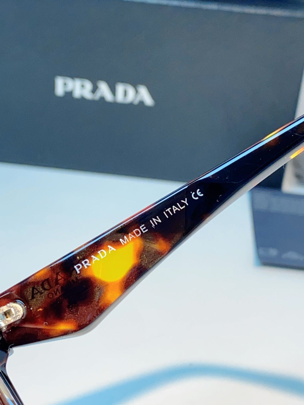 Prada Polarized Square Brown Lens Sunglasses for Men & Women - detail image 8