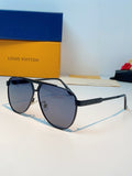 Louis Vuitton Metal Aviator Blue Lens Sunglasses for Men
