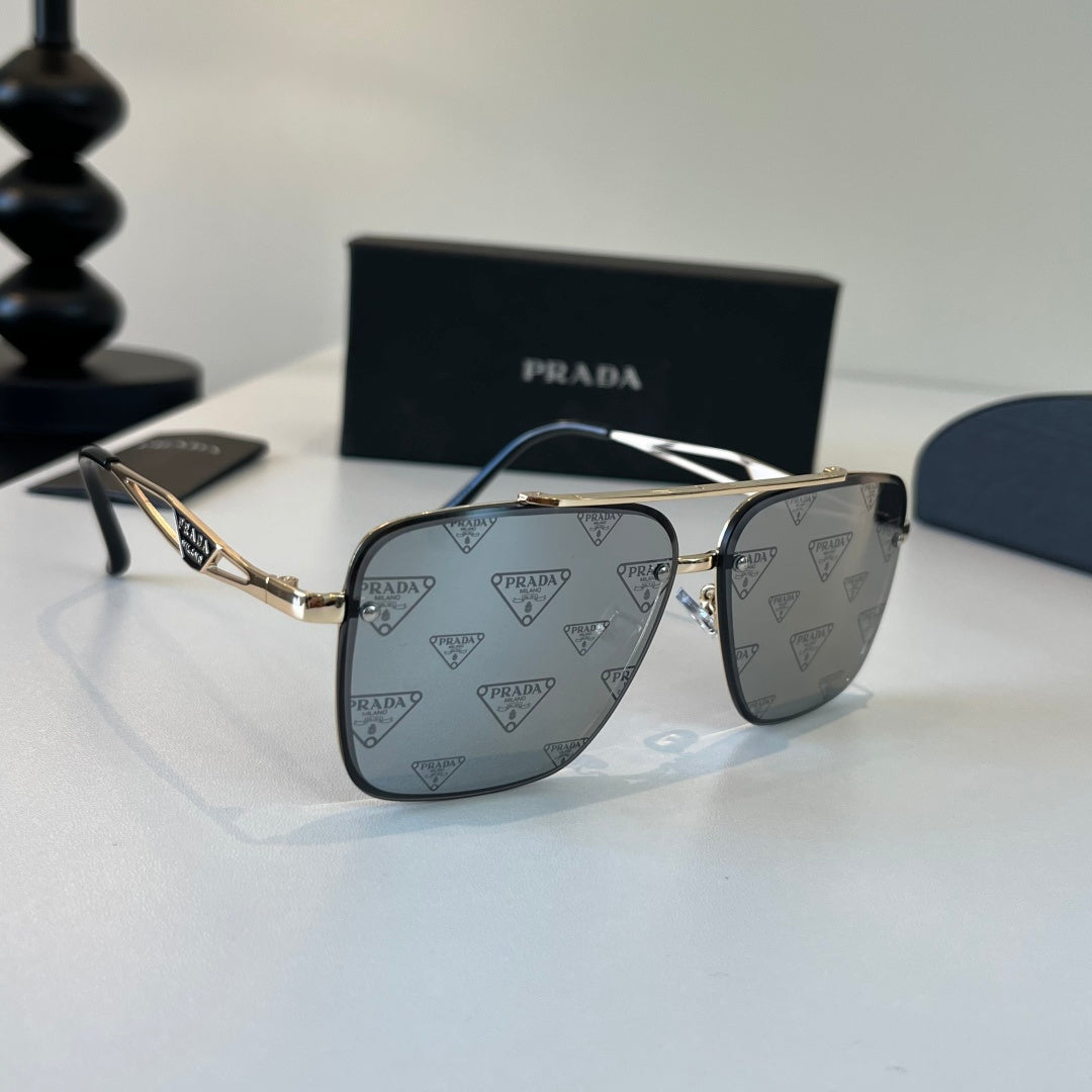 Prada Polarized Fashion Silver Lens Sunglasses for Men - 432039