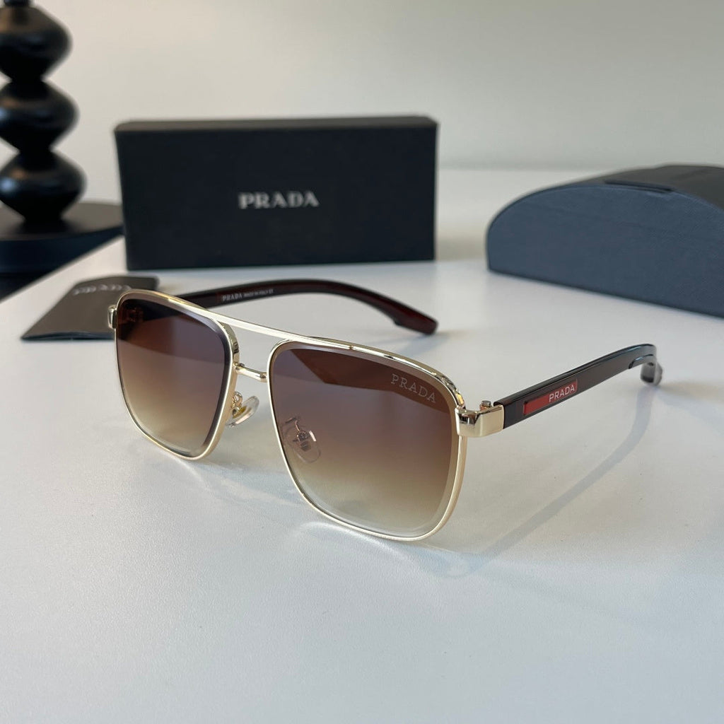 Prada Polarized Fashion Brown Lens Sunglasses for Men - 465721 - detail image 3