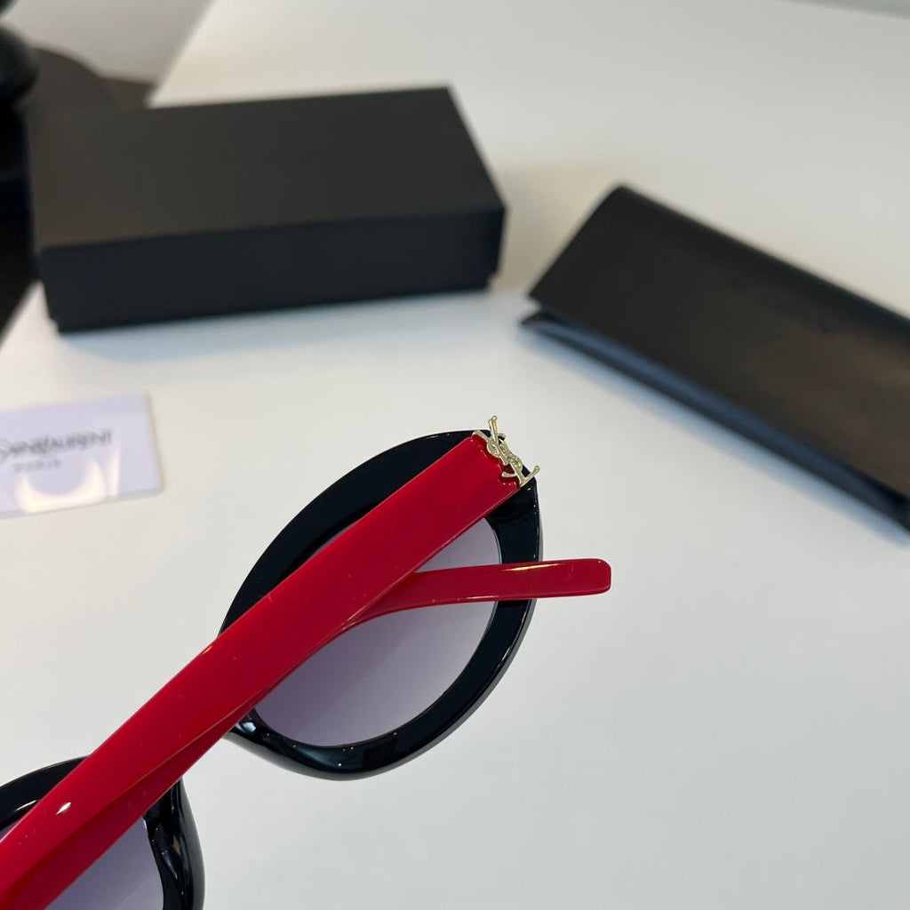 Saint Laurent Cat-Eye Silver Lens Sunglasses for Men & Women - 358263 - detail image 6