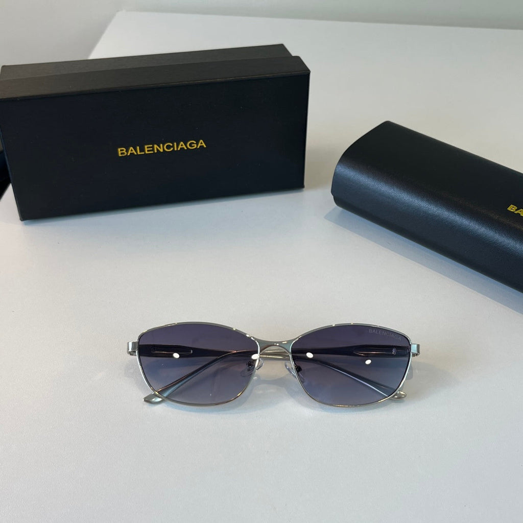 Balenciaga Rectangular Silver Lens Sunglasses for Men & Women - 358636 - detail image 4