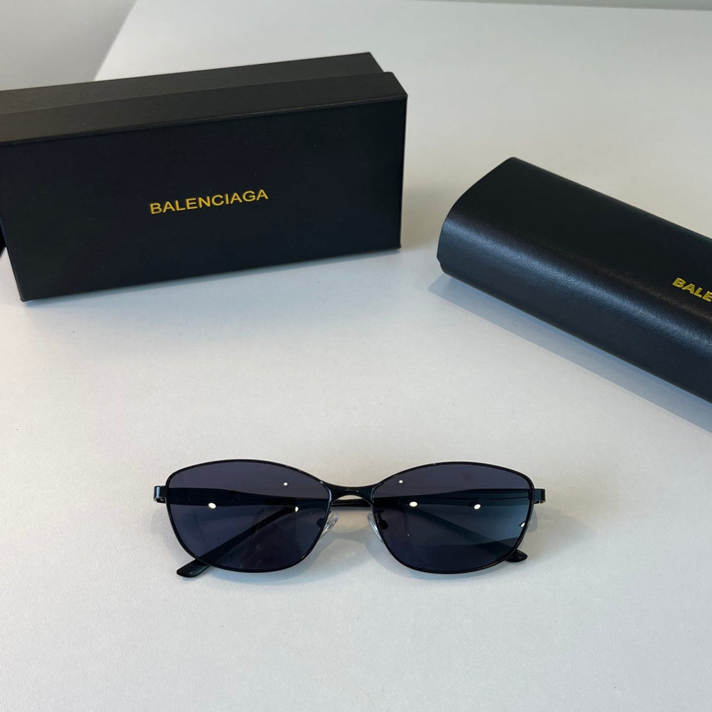 Balenciaga Rectangular Blue Lens Sunglasses for Men & Women - 358637 - detail image 4